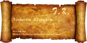 Todorov Klaudia névjegykártya